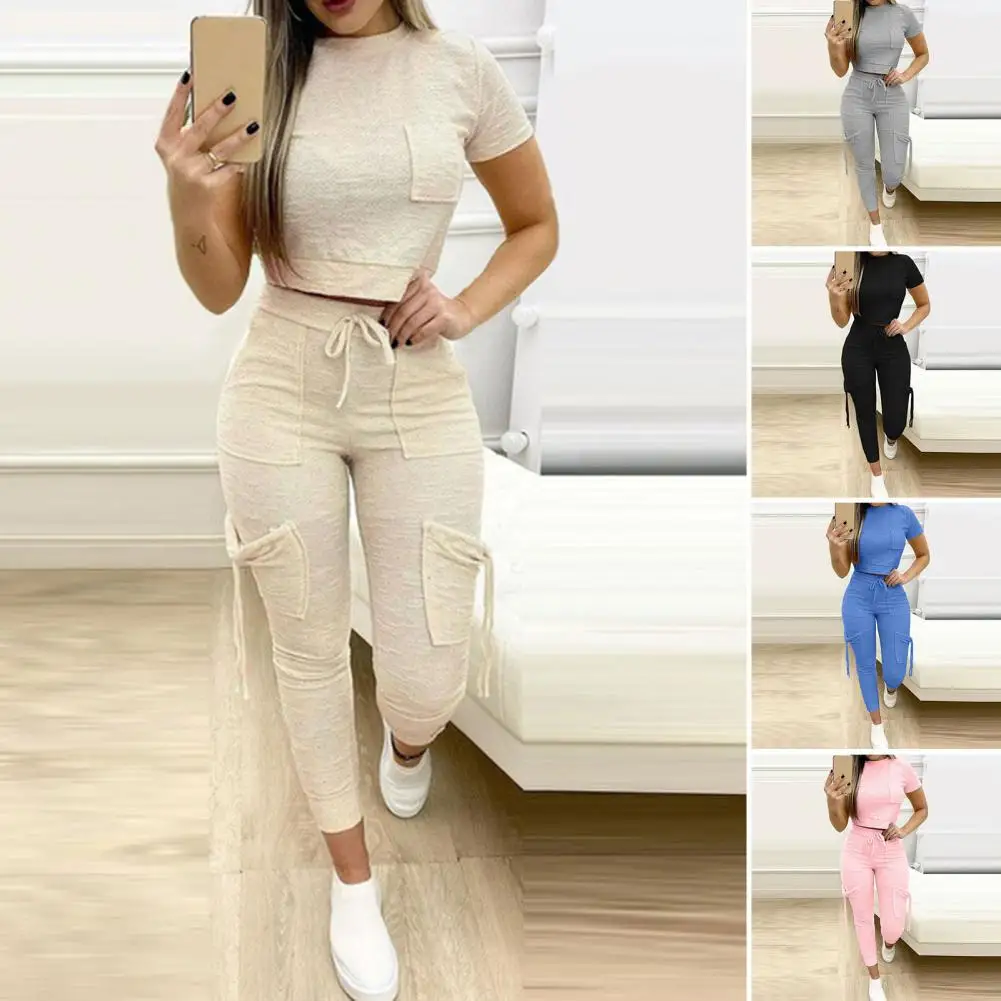 kf-S80657f5ab4ef443f8429fb6eccf74abc2-Trendy-Loungewear-Suit-3D-Cutting-Top-Pants-Set-Elastic-Waistband-Ladies-Sport-Outfit-Summer-Loungewear-Suit